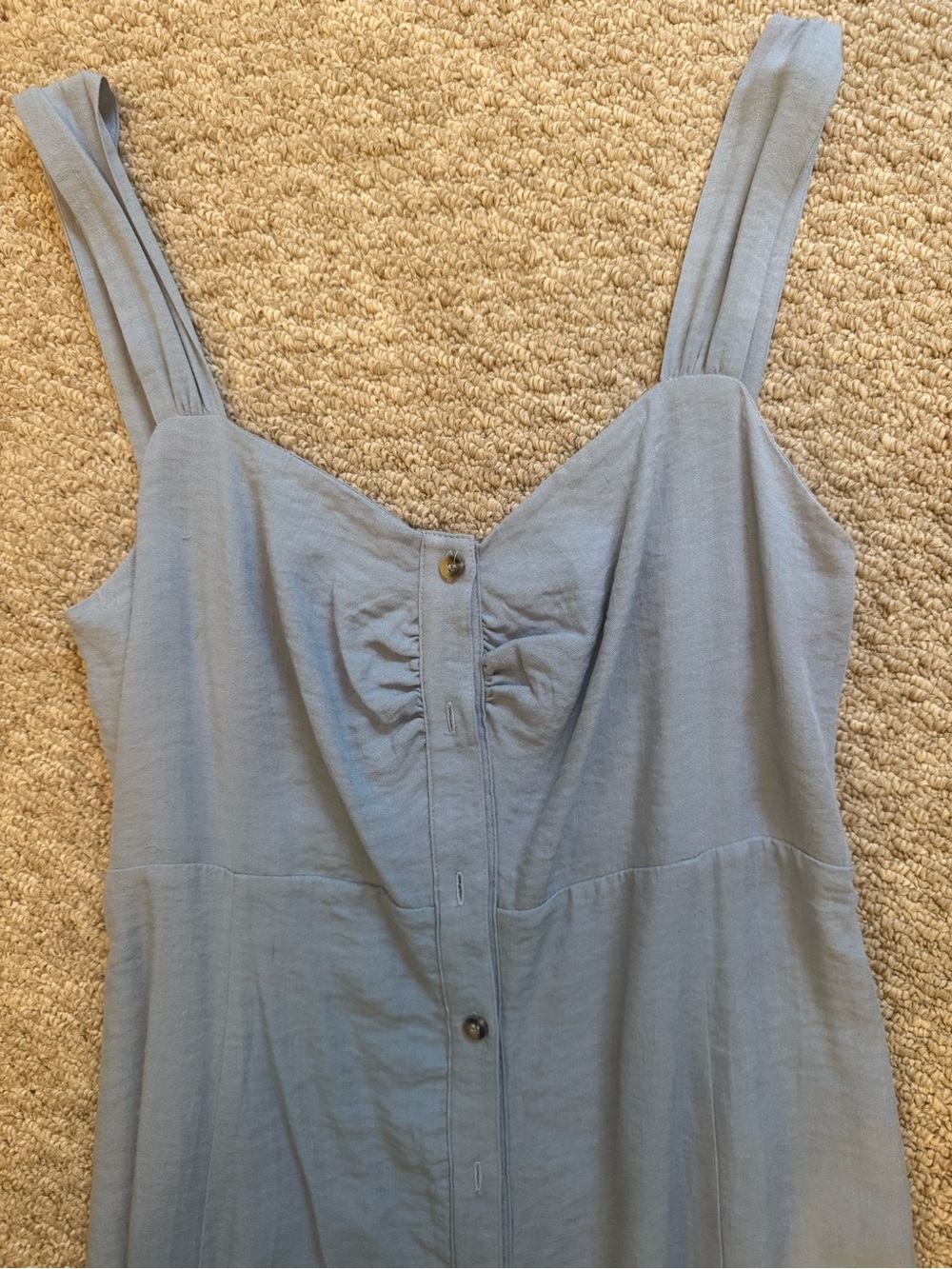 Sugarlips Light Blue Button-Front Maxi Dress - Picture 9 of 11